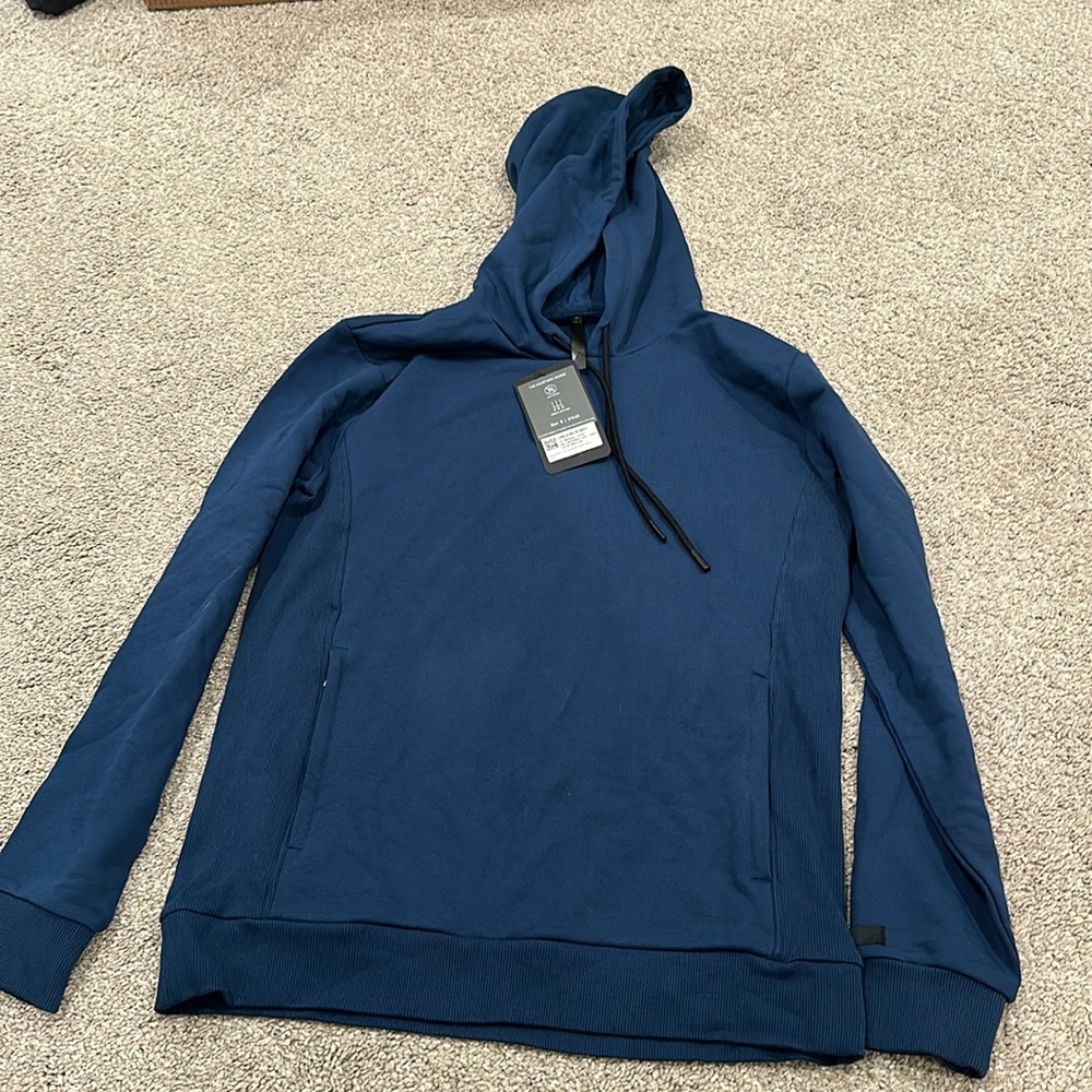 Men’s fabletics hoodie dark blue size small NWT